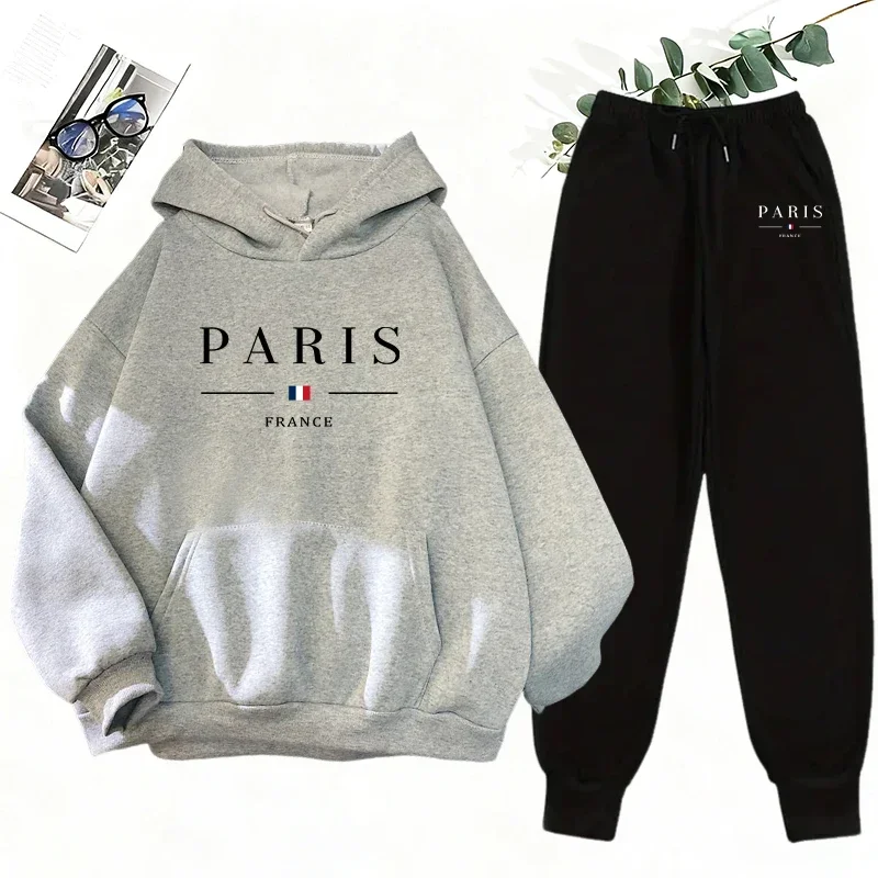 Street Fashion Hoodie - 2026 여성용 투피스 트레이닝복 세트, 후드티와