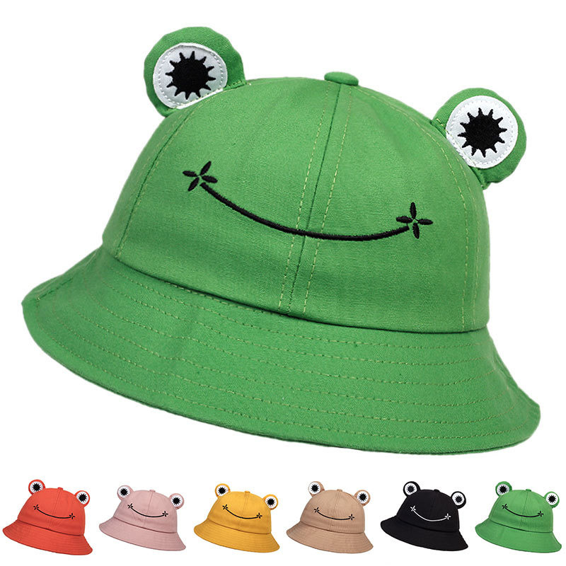 Bucket Hat Embroidered - 1pc 남녀공용 개성있는 개구리 모양의 자수