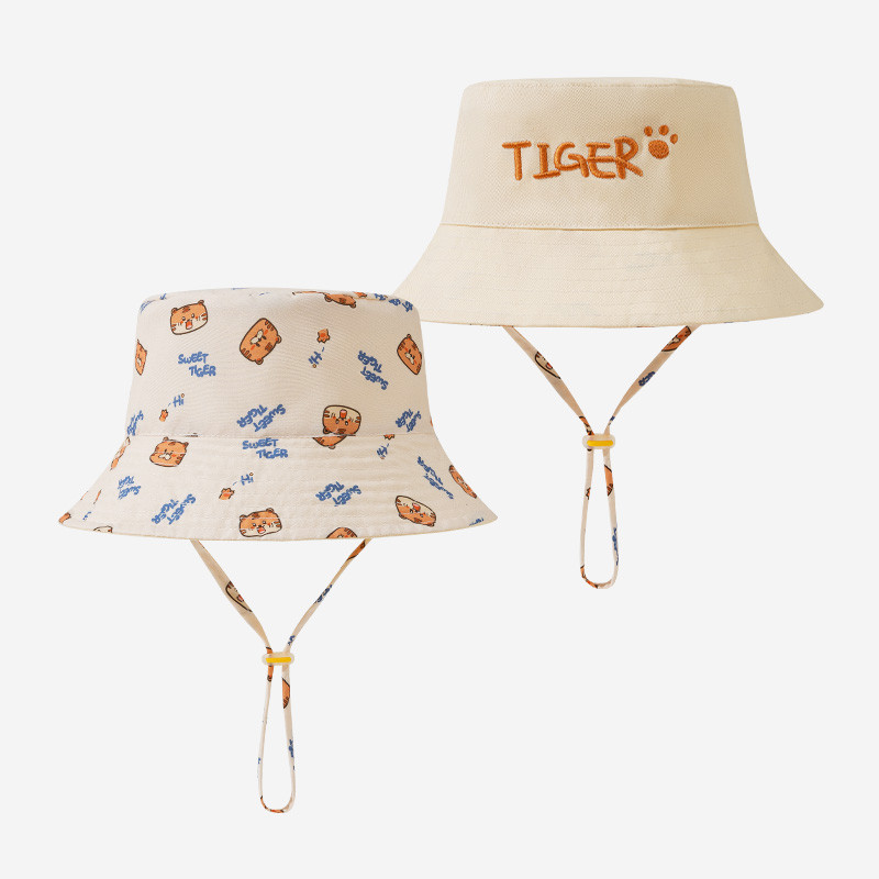 Bucket Hat Embroidered - 자수 레터링 베이비 버킷햇 양면 프린트