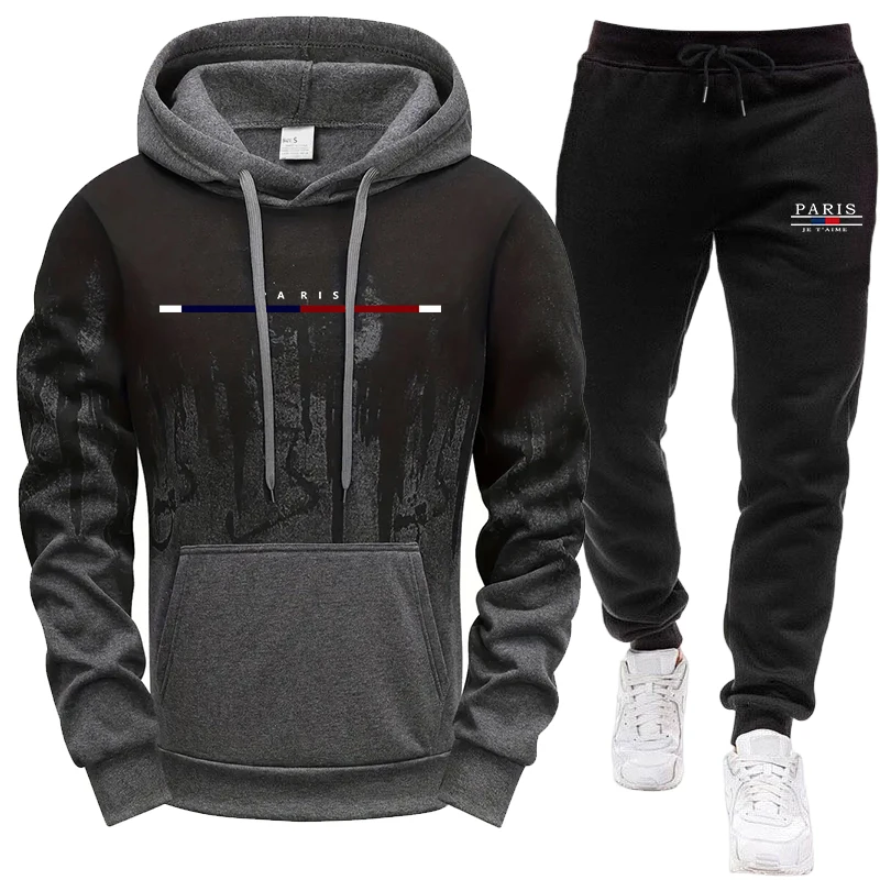 Street Fashion Hoodie - 남성 세트/후드티/바지 가을 겨울 후드 스웨트셔츠