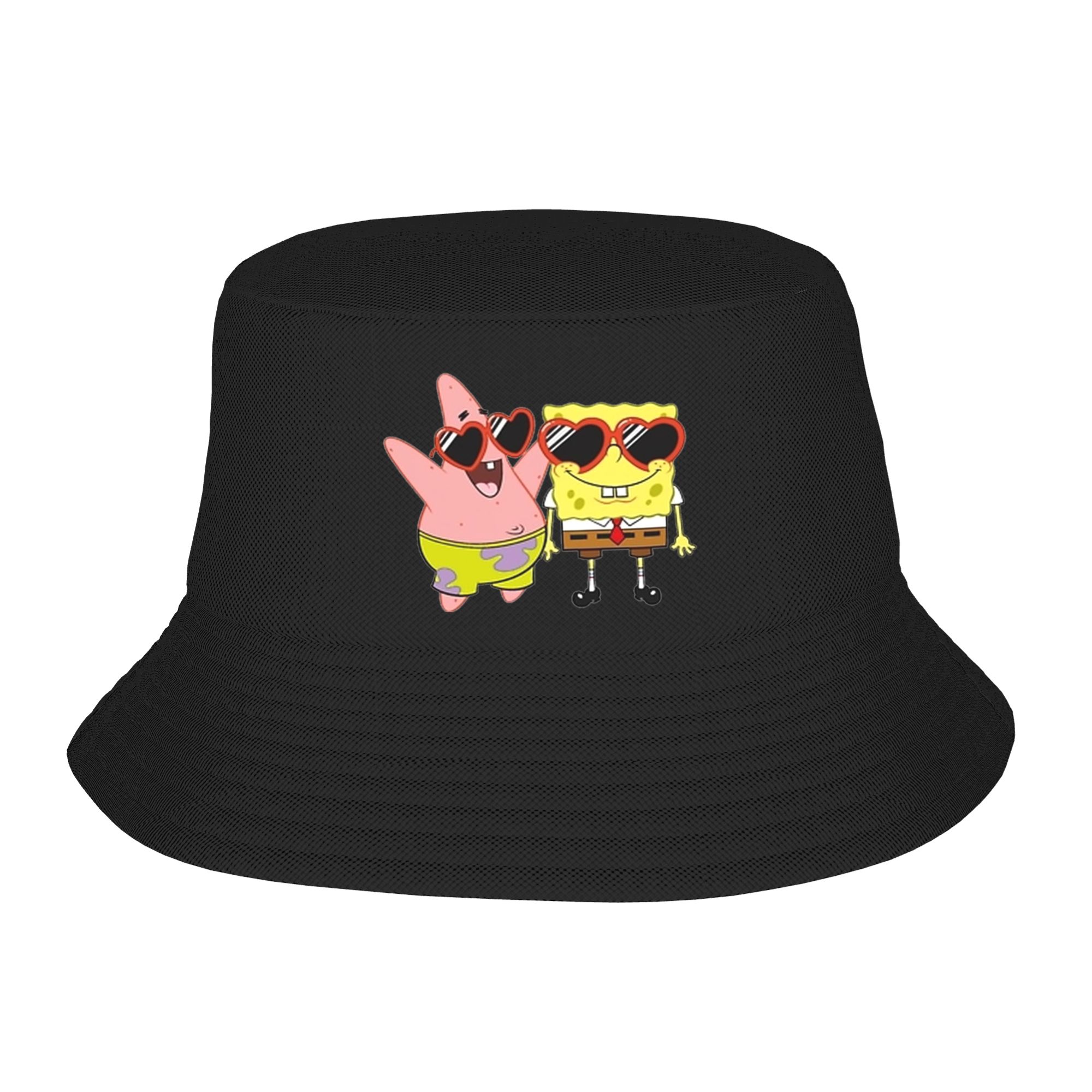 Bucket Hat Embroidered - 스폰지밥 버킷햇 하트 스트릿웨어 피셔맨 캡