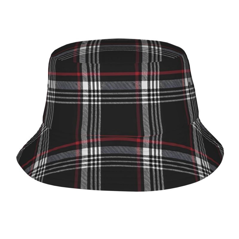 Bucket Hat Embroidered - 맞춤형 GTI 타탄 버킷햇, 여성/남성용 여름