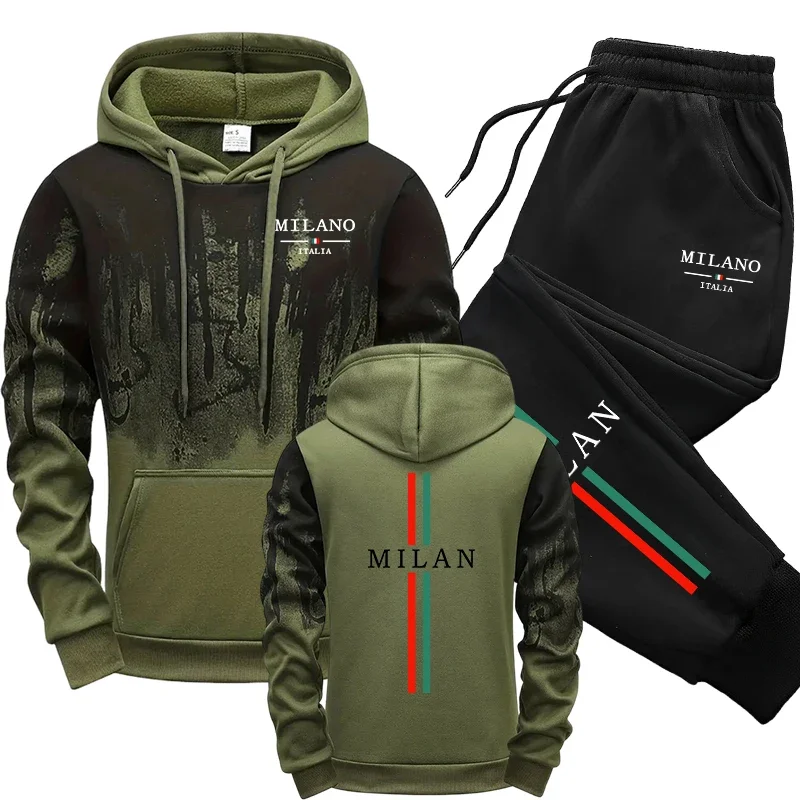 Street Fashion Hoodie - 가을/겨울 트레이닝복, 이탈리아 패션, 후드티, 스웨트팬츠,