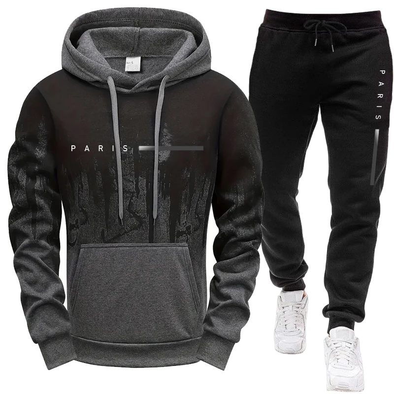 Street Fashion Hoodie - 남성 세트/후드티/바지 파리 신상 캐주얼 후드