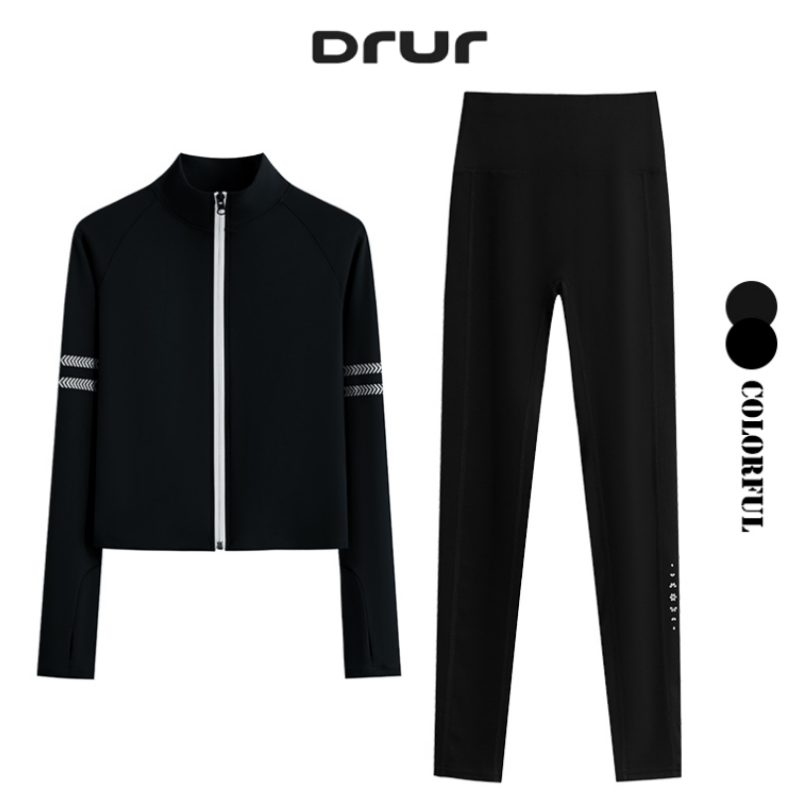 Running Pant Jogger - DRUR 투피스 운동복 세트 여성 바디콘