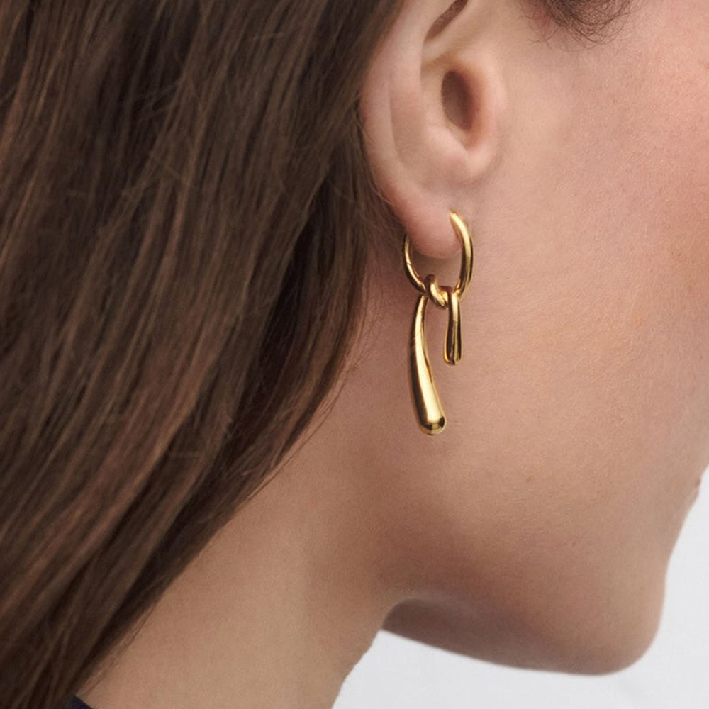 Street Fashion Earrings - ENFASHION 여성용 불규칙 매듭 귀걸이 황동