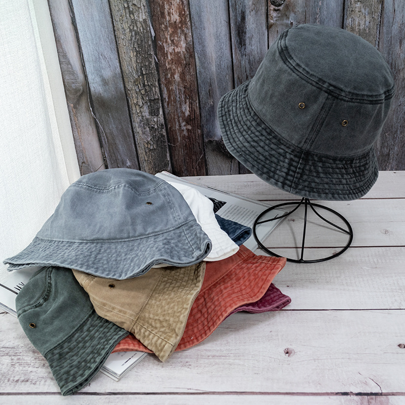 새로운 남여 양동이 모자 패션 씻어 데님 모자 디자인  - Bucket Hat Embroidered 리뷰 및 가격