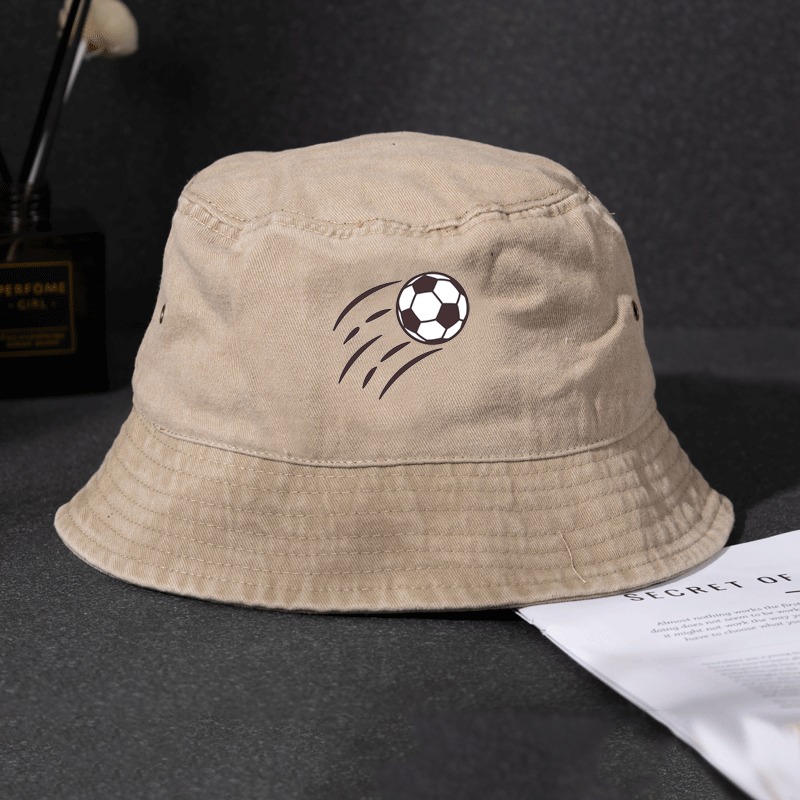 남성용 여행 버킷햇, 레트로 축구 자수 데님 버킷햇,  - Bucket Hat Embroidered 리뷰 및 가격