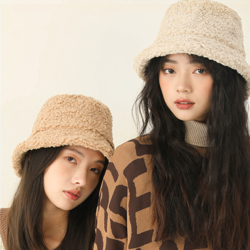 Lambswool 남여 양동이 모자 여성용 남성 겨울  - Bucket Hat Embroidered 리뷰 및 가격