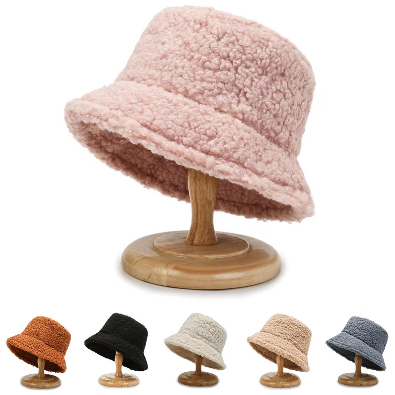 Lambswool 남여 양동이 모자 여성용 남성 겨울  - Bucket Hat Embroidered 리뷰 및 가격