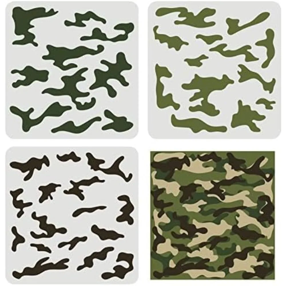 카모 스텐실 키트, 스프레이 페인트 위장 패턴 스텐실, - Camo Pattern Set 리뷰 및 가격
