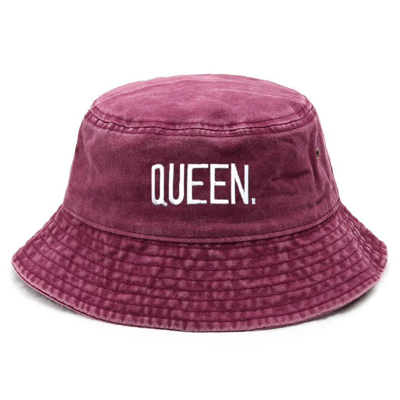 퀸 워시드 빈티지 버킷햇 커플 레터 자수 힙합 스타일  - Bucket Hat Embroidered 리뷰 및 가격