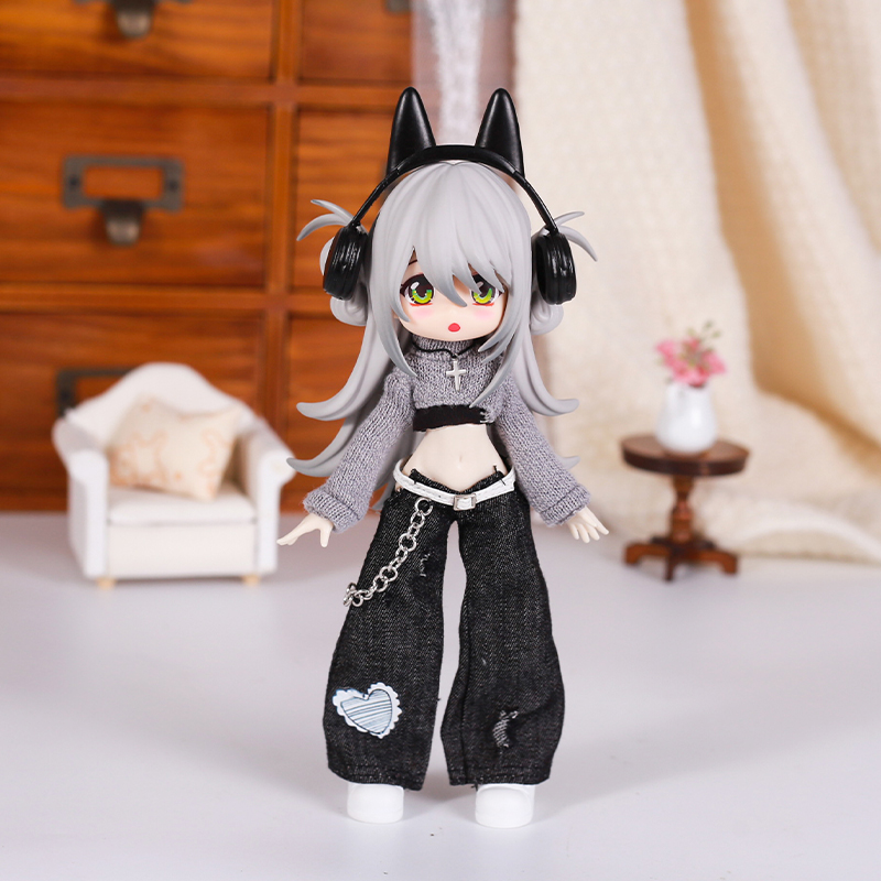 Bjd 인형 옷 거리 패션 기질 청바지 조끼 스웨터 세 - Street Fashion Jeans 리뷰 및 가격