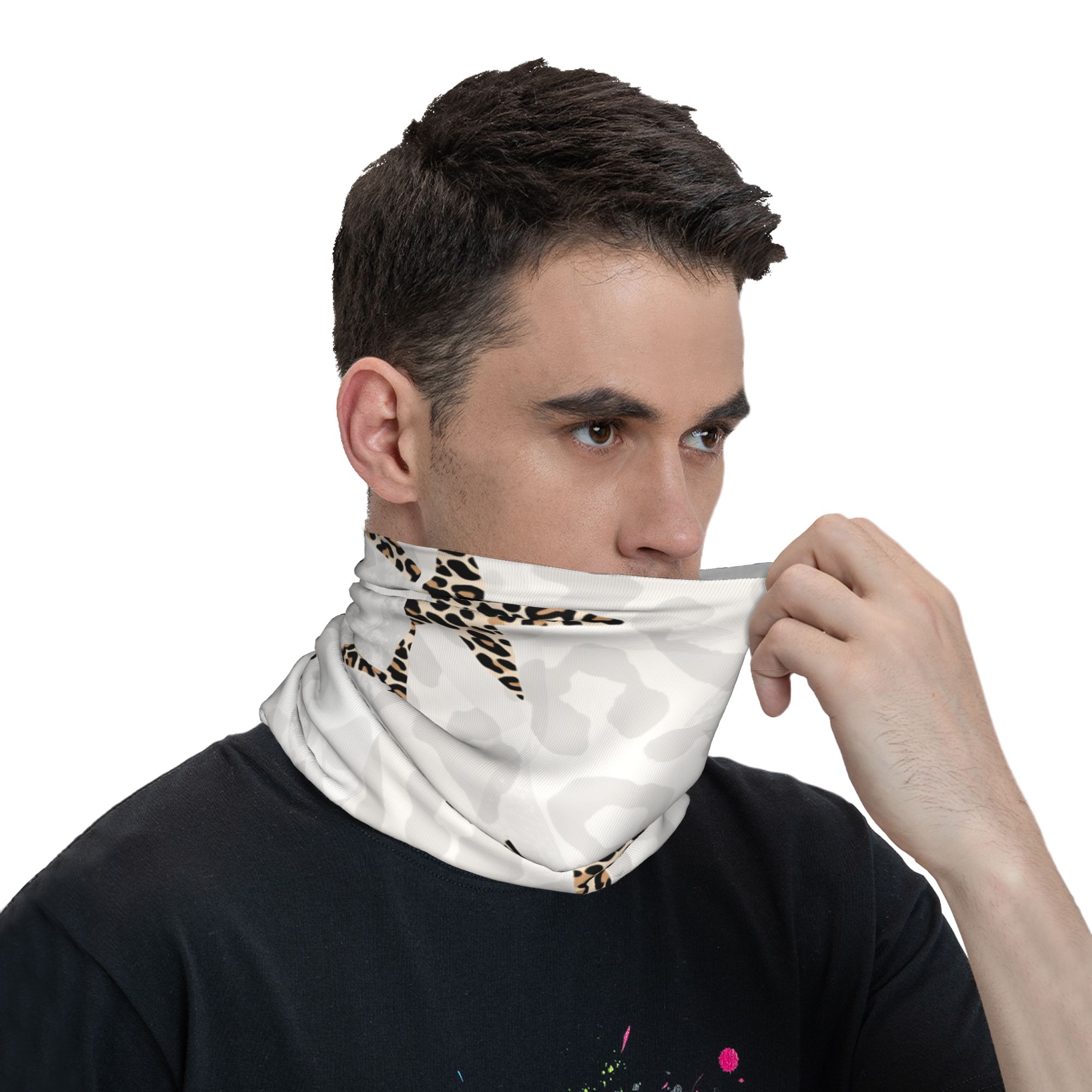 레오파드 무늬 별 패턴 발라클라바, 야외 스포츠용 얼굴 - Balaclava Face Mask 리뷰 및 가격