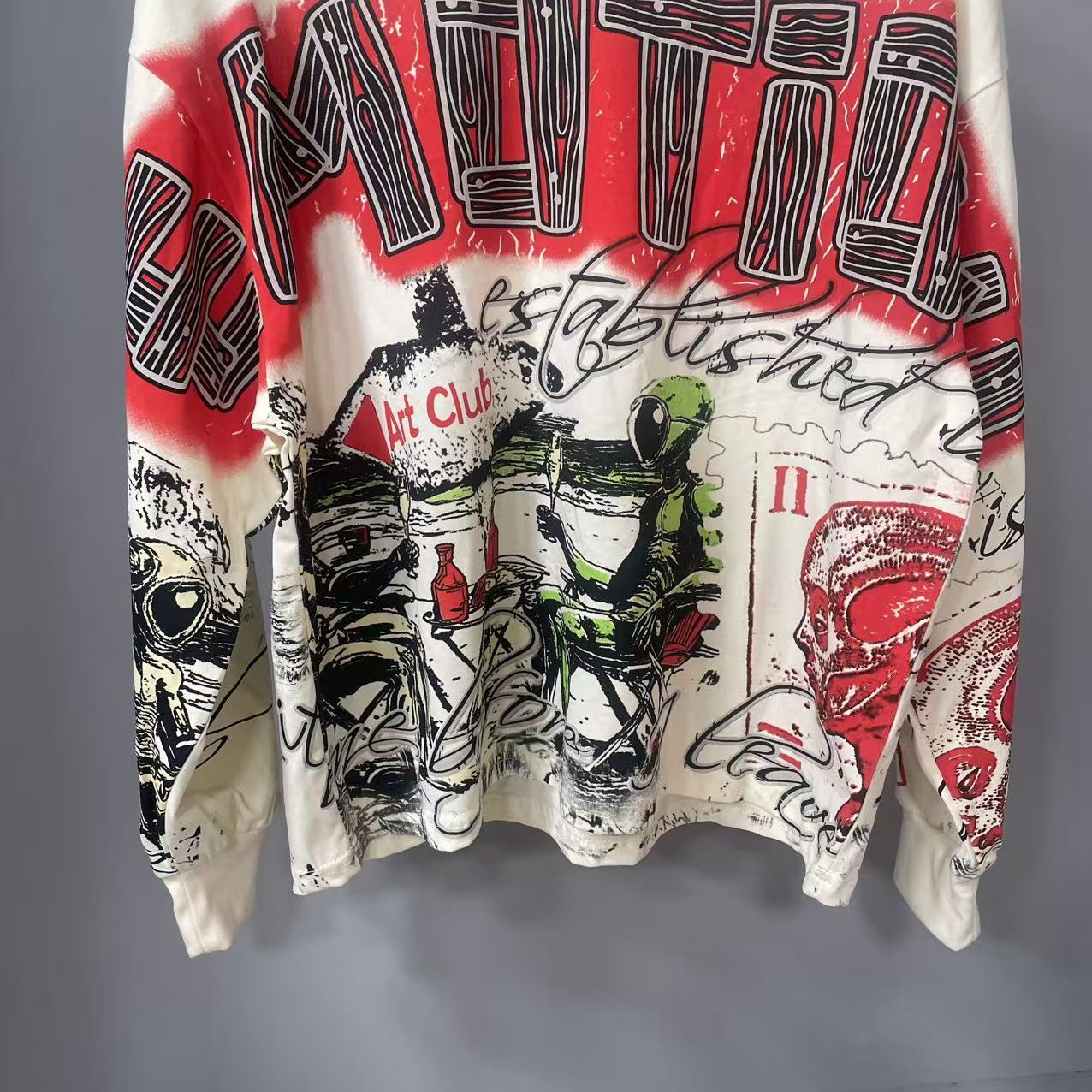 고품질 디자이너 MIXED-EMOTION 긴팔 티셔츠  - Street Fashion Hoodie 리뷰 및 가격