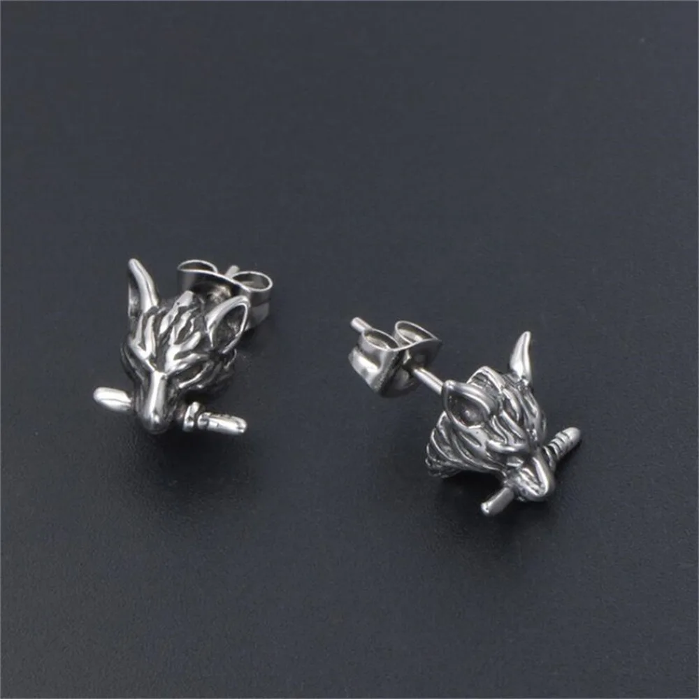 남녀공용 정교한 늑대 머리 귀걸이, 기념일 거리 파티, - Street Fashion Earrings 리뷰 및 가격