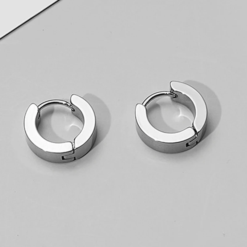 펑크 스틸 컬러 스테인레스 스틸 크로스 귀걸이 스터드, - Street Fashion Earrings 리뷰 및 가격