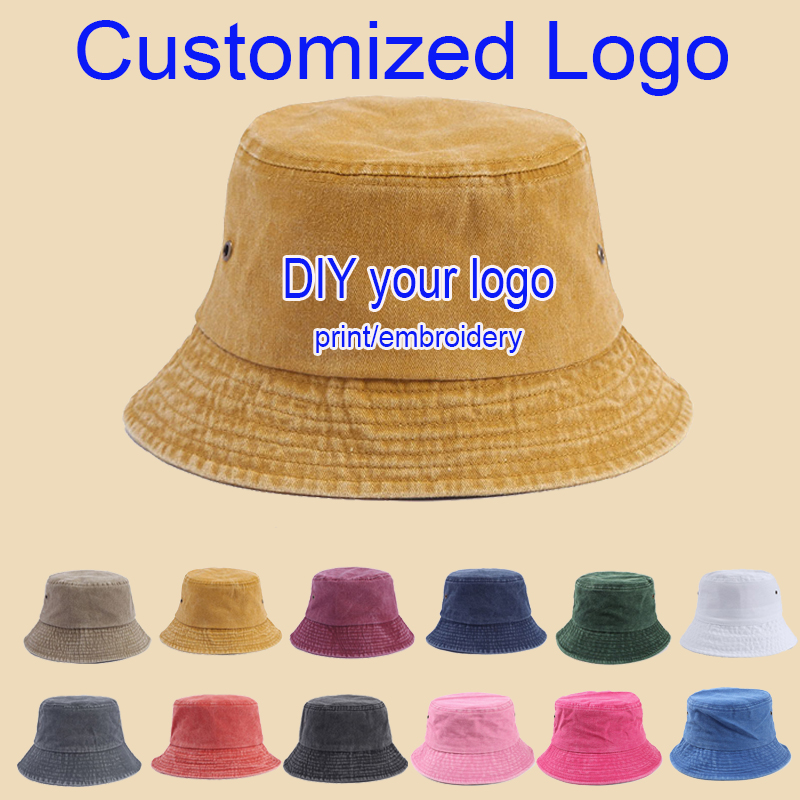 맞춤형 로고 프린트 자수 유럽/미국 스타일 면 워싱 버 - Bucket Hat Embroidered 리뷰 및 가격