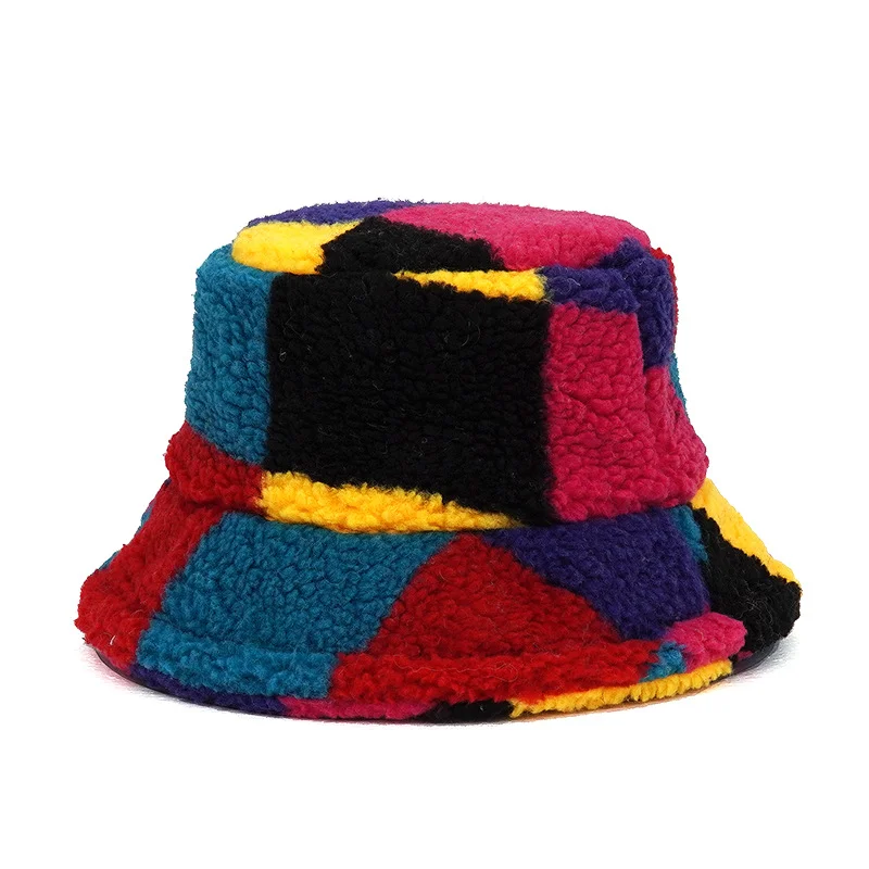 2024New 겨울 양동이 모자 푹신한 모피 남성 여성 - Bucket Hat Embroidered 리뷰 및 가격
