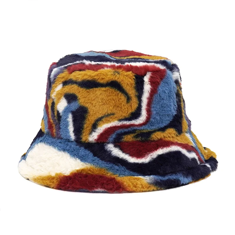 2024New 겨울 양동이 모자 푹신한 모피 남성 여성 - Bucket Hat Embroidered 리뷰 및 가격