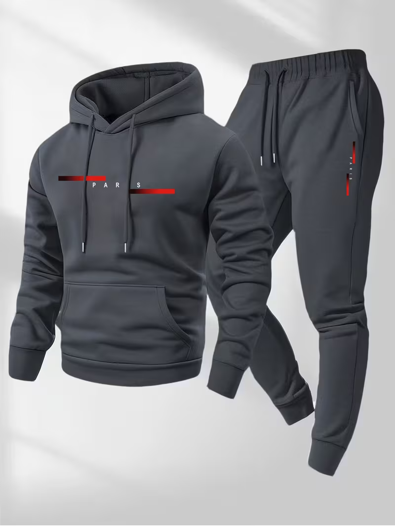 남성 베스트셀러 트렌디 레터 프린트 세트 투피스 후드티 - Street Fashion Hoodie 리뷰 및 가격
