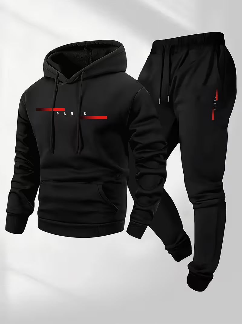 남성 베스트셀러 트렌디 레터 프린트 세트 투피스 후드티 - Street Fashion Hoodie 리뷰 및 가격