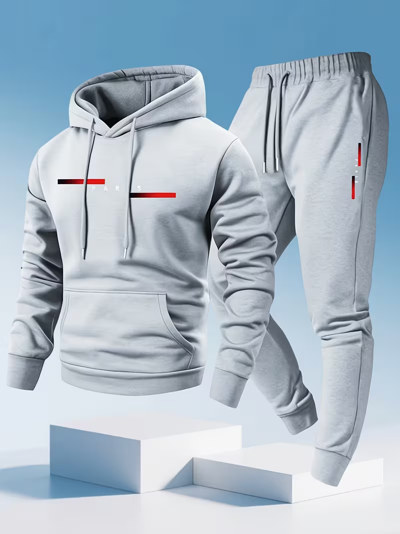 남성 베스트셀러 트렌디 레터 프린트 세트 투피스 후드티 - Street Fashion Hoodie 리뷰 및 가격