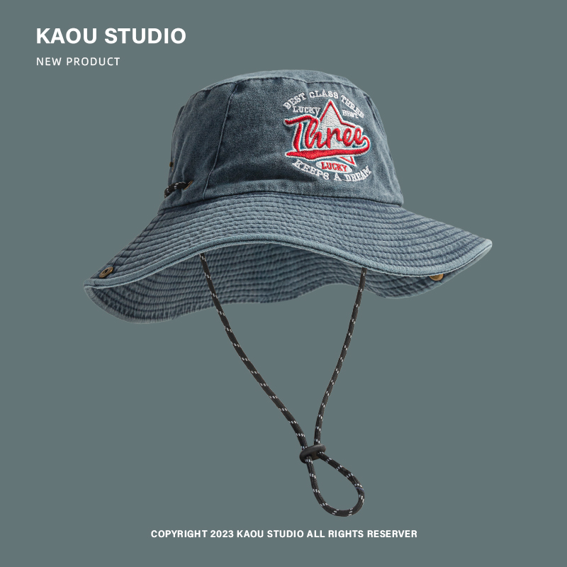 레트로 편지 수 놓은 카우보이 모자 여성 야외 선 스크 - Bucket Hat Embroidered 리뷰 및 가격