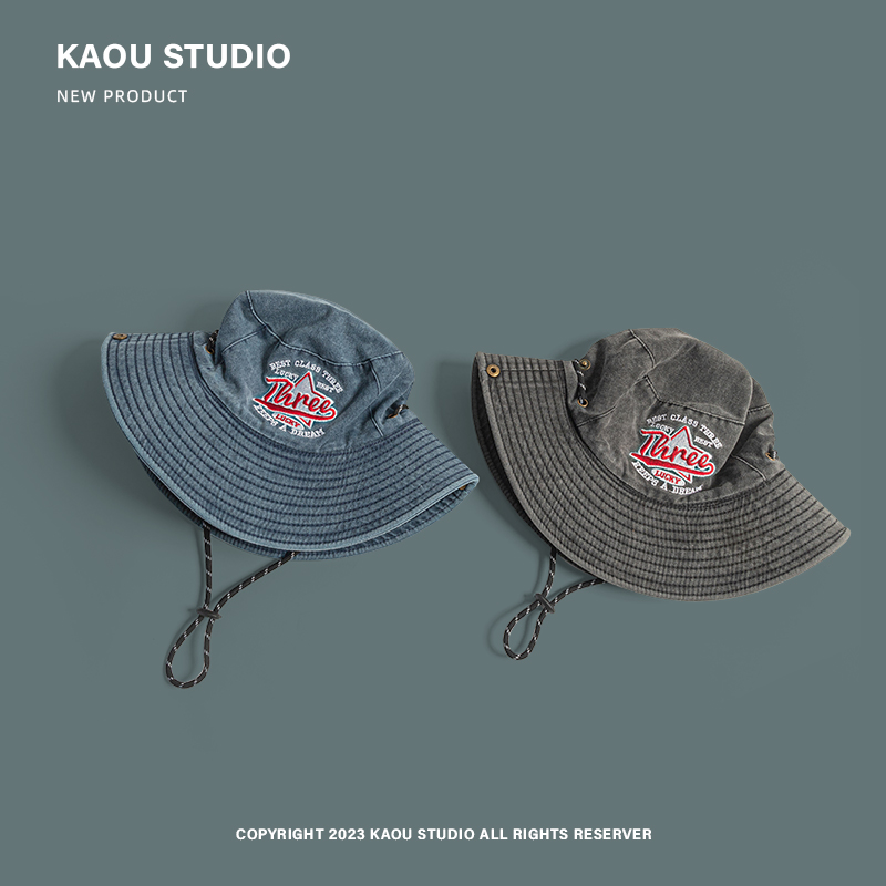 레트로 편지 수 놓은 카우보이 모자 여성 야외 선 스크 - Bucket Hat Embroidered 리뷰 및 가격