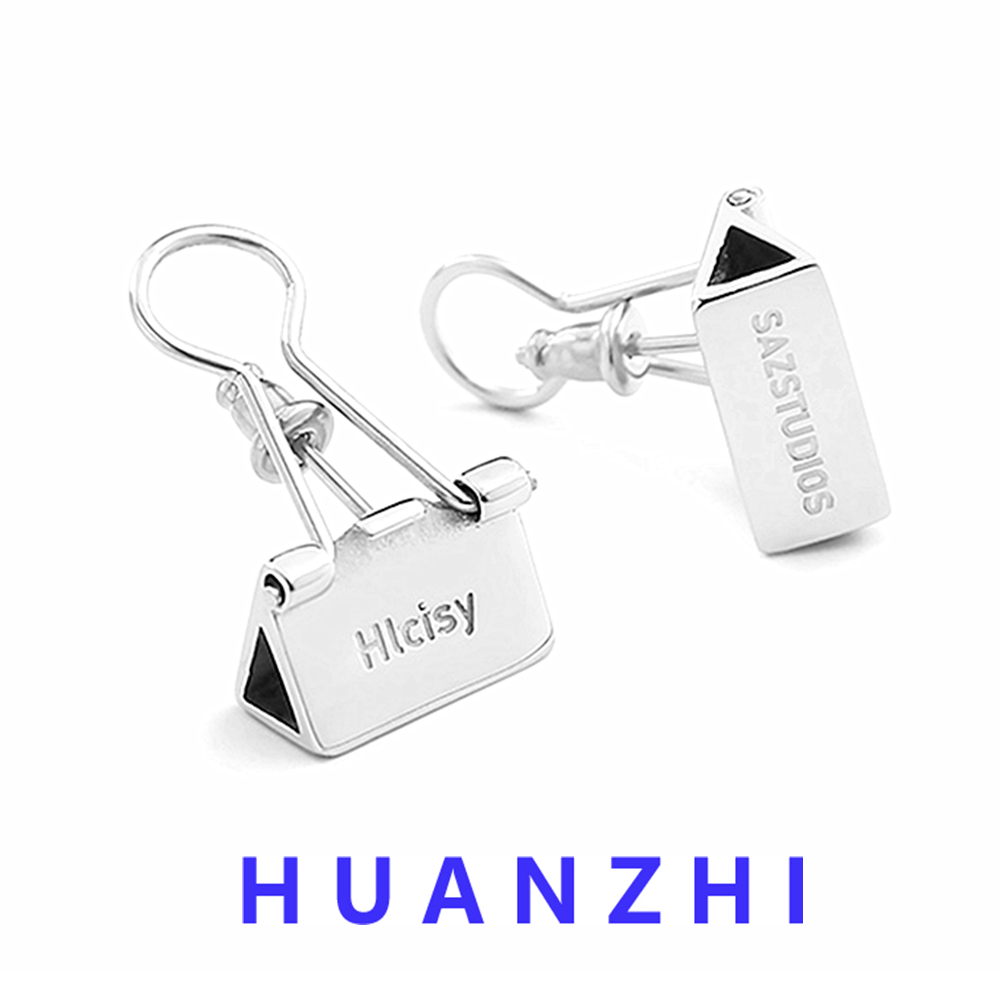 HUANZHI 2022 펑크 크리에이티브 더브테일 클립 - Street Fashion Earrings 리뷰 및 가격