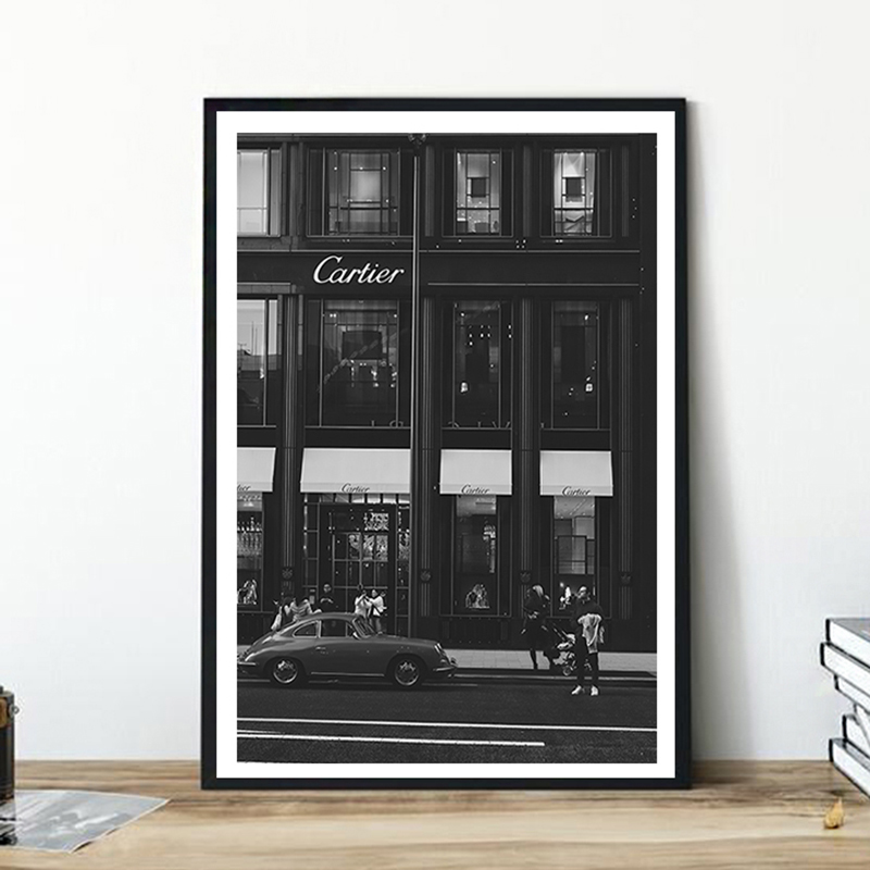 유럽 ​​거리 캔버스 회화 패션 블랙 화이트 빈티지 사 - Street Fashion Poster 리뷰 및 가격
